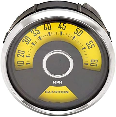 Faria Boat Speedometer Gauge SEK074A | Glastron 4 1/4 Inch Yellow 60 MPH