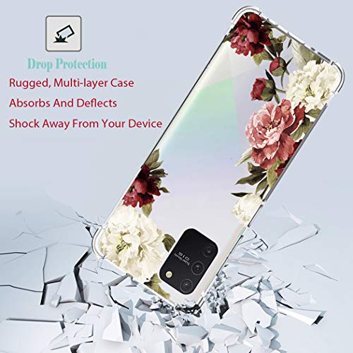 Ueokeird Phone Case For Galaxy S10 Lite (2020), Galaxy A91 Case For Girls, Shockproof Clear Floral Pattern Soft Flexible Tpu Back Phone Protective Cover For Samsung Galaxy S10 Lite (Blossom Flower) #TOP6