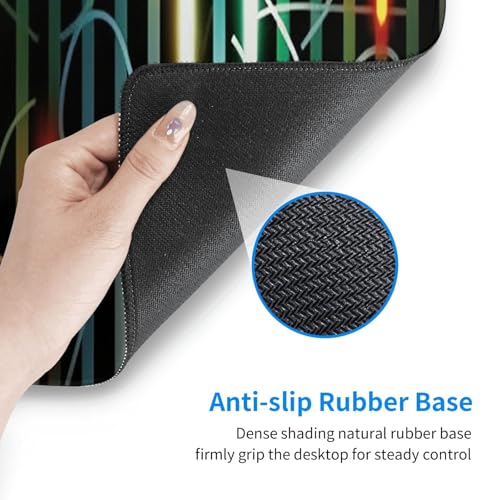 Tapis de souris de jeu antidérapant avec bords cousus pour ordinateur - 4