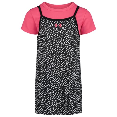 Under Armour Girls' Fitted Tee and Dress Outfit Set, Black, 6
