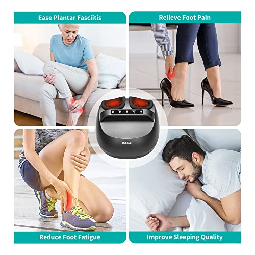 image for Nekteck Foot Massager Machine with Heat, Shiatsu Deep Kneading with Mu