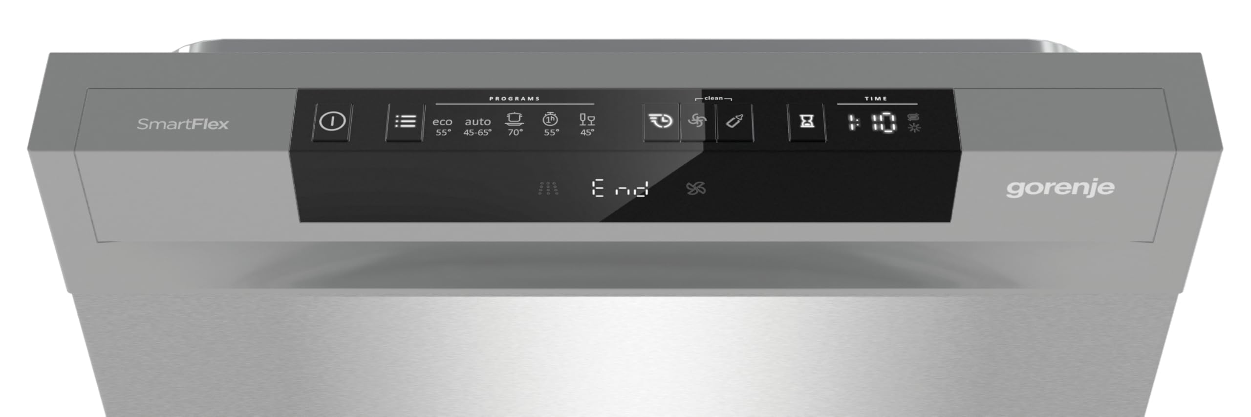 Gorenje GS 541D10 X Freistehender Geschirrspüler / SuperSilent / 11 Maßgedecke / 5 Programme / Programmanzeige / TotalDry / Silber, 45 cm breit