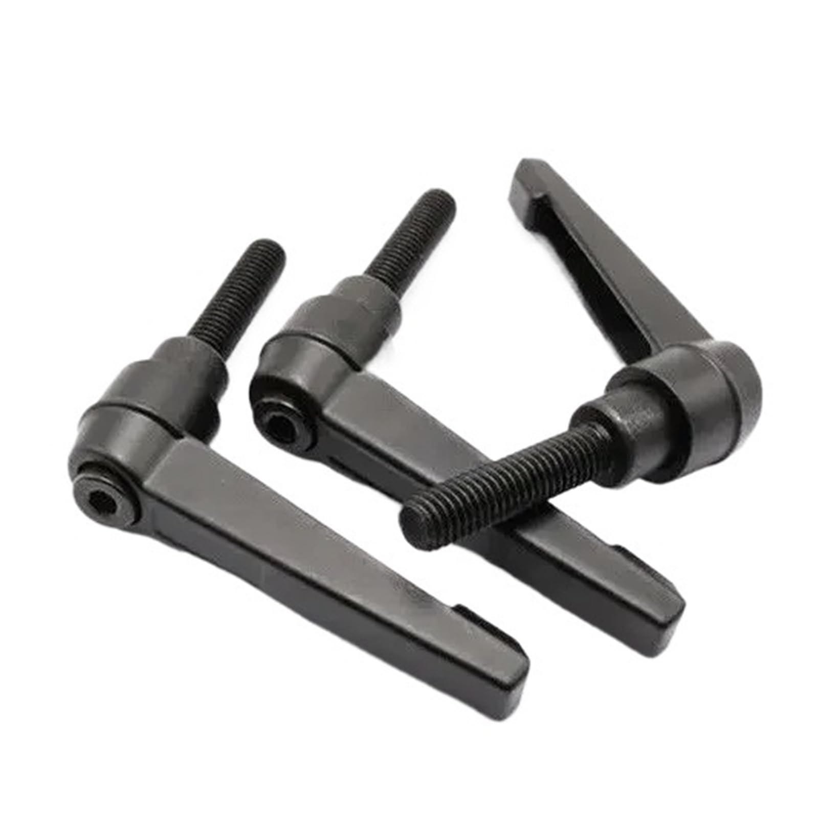 Regulowane uchwyty zaciskowe L M6 M8 regulowane śruby zaciskowe, 1 szt., 7 śrub zaciskowych, gwint zewnętrzny, czarny (M8 x 25 mm (1 szt.)
