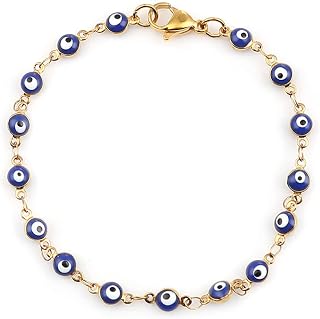 Evil Eye Bracelet for Women Gold Evil Eye Chain Bracelet Good Luck Bracelet Evil Eye Jewelry Gift for Girls