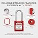 Boviisky Lockout Tagout Locks Set - 10 Red Lockout Tagout Safety Padlock Keyed Different, 2 Keys Per Lock, OSHA Compliant Loto Locks for Lock Out Tag Out Stations and Devices