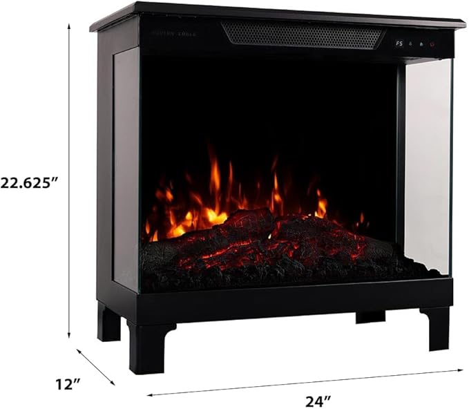Chimenea Eléctrica Modern Ember ME-24-3SD-BLK Negra 3 Lados WiFi Alexa miniatura 3
