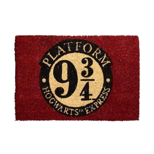 SD TOYS - Felpudo Entrada Harry Potter, de Fibra de Coco y Vinilo Antideslizante, Granate, 60 x 40 cm