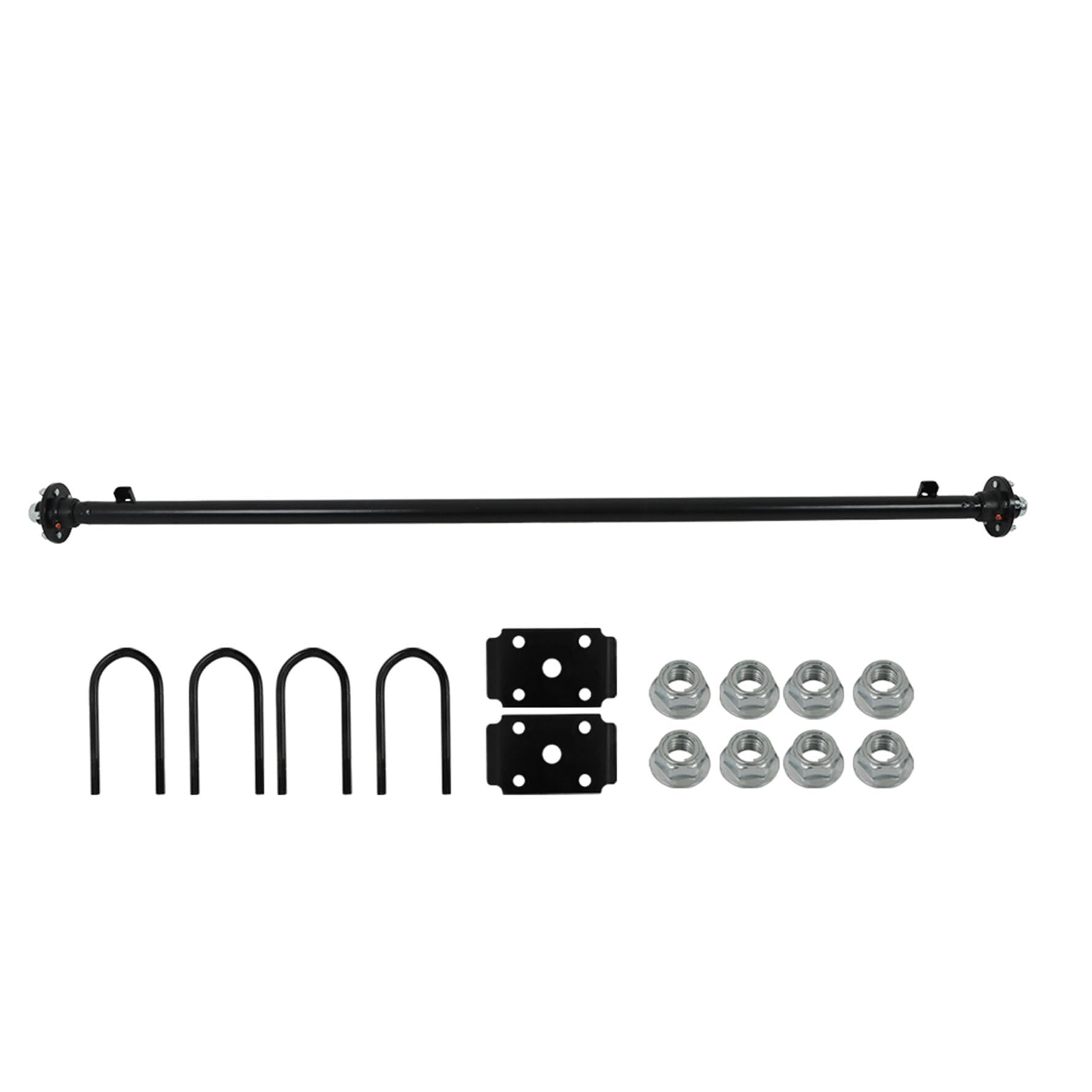 munirater 3500lbs 5x4.5 Bolt Pattern 95 Hub Face 80 Spring Center Trailer Axle U Bolt Kit
