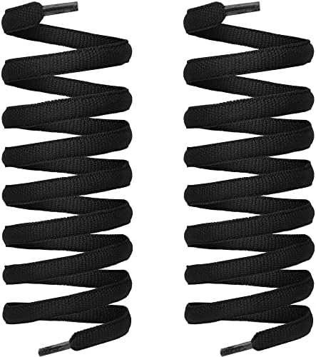 GoLite Oval Bağcık, Spor Ayakkabı Bağcığı,Yarım Yuvarlak Atletik Bağcık, Ayakkabı Aksesuarı (Siyah, 120 Cm) … - Görsel 1