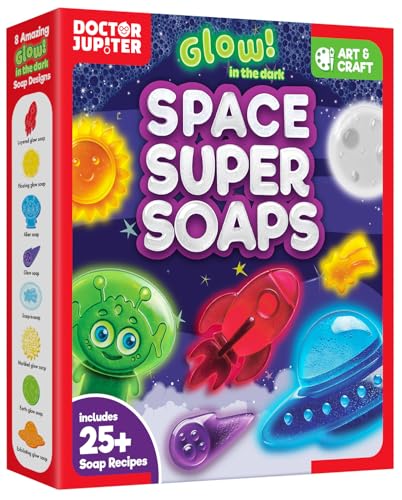 Doctor Jupiter Space Super Soaps - Soap Making Kit for Kids Ages 4+ | Science Kit for Kids 4-5-6–7-8-12 Year Olds | Birthday Gift Ideas for Boys & Girls, Space Toys, Summer Activities