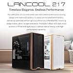 Lian Li LANCOOL 217 Genuine Walnut Wood Computer Case, Mid-Tower ATX PC Case with 5 Pre-Installed PWM Fans 2x170mm, 2x120mm & 1x140mm, Flexible PSU & Cable Installation - Black (LAN217X) - Image 2