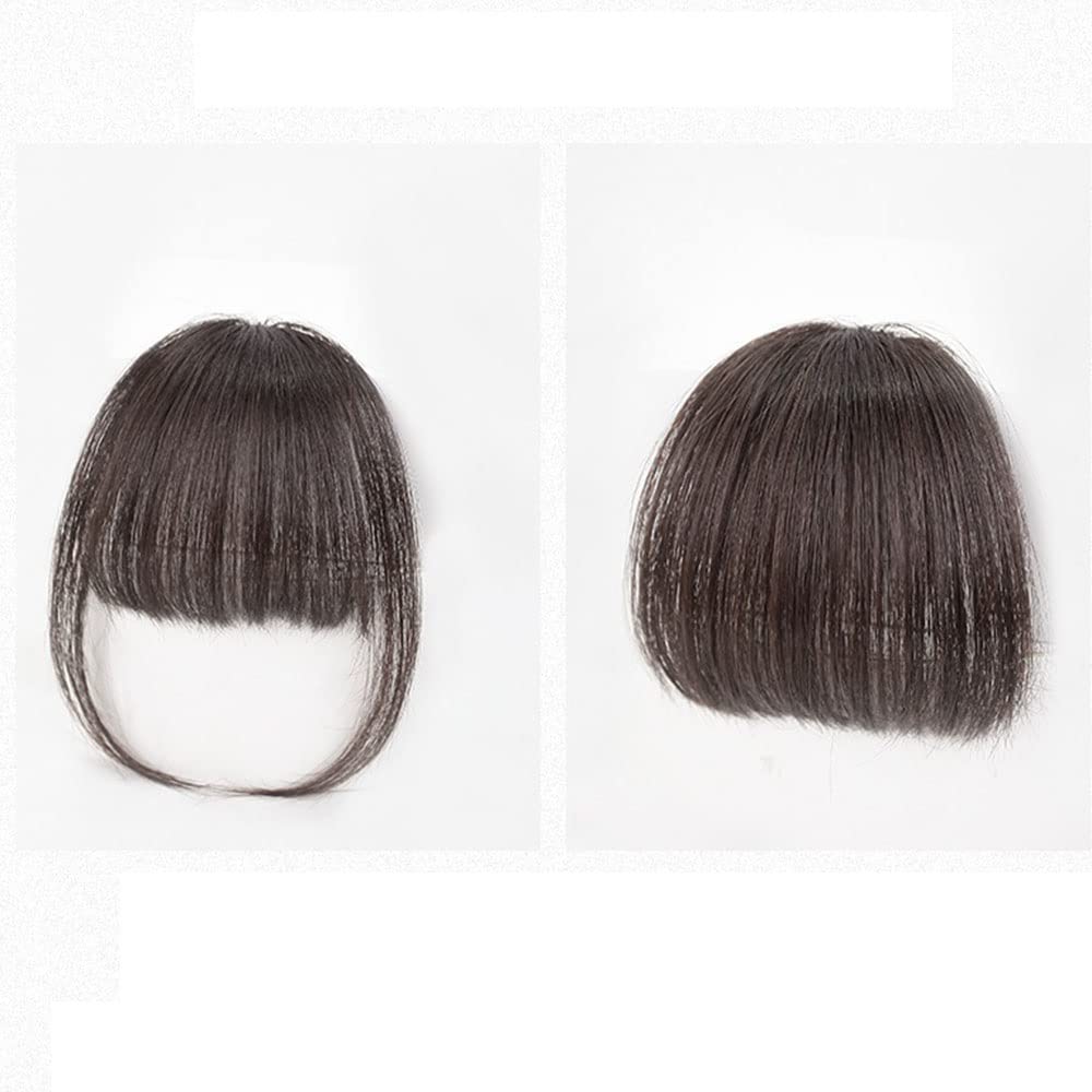 MY-LADY Echthaar-Pony, Clip-In Fransen Aus 100% Remy-Haar – 12,5 Cm Breit, Zum Fixieren, Färben & Stylen, Für Schnellen Look-Change