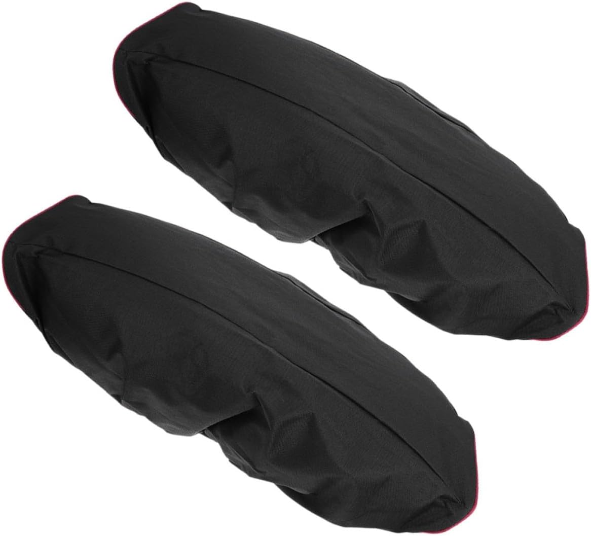 2pcs Winch Cover Heavy Duty Oxford Fabric with Elastic Band Scratch Resistant Winch Protection