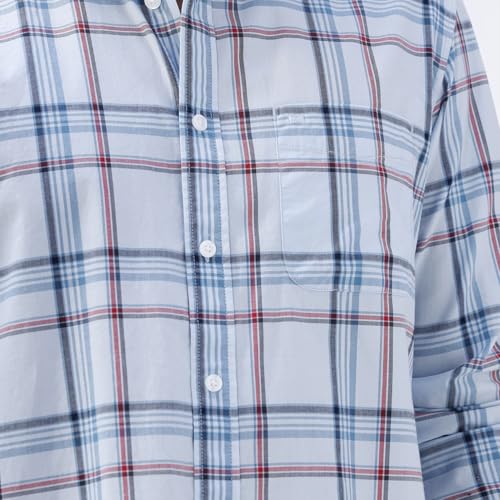 Image of BASICS 100% Cotton Checked Shirt for Men | Slim Fit | Everyday Smart Casual Wear | Full Sleeve