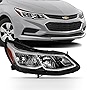 AKKON - For 2016-2019 Chevy Cruze Halogen Model Headlight Passenger Right Side Single