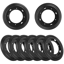 8 Pack 8 Inch Black Round Lazy Susan Turntable Bearing Plate, 5/16inch Thick Rotating Swivel Plate, Turntable Bearing Plate for Serving Food, Kitchen Cabinets & Book Case