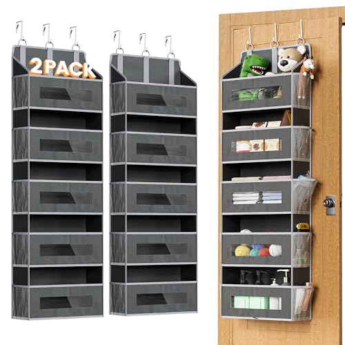 XyVoltic 2 Packs 5-Tier Over The Door Organizer with 10