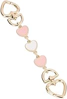 Vista 5 de LOHGOU Correa de cadena para monedero, dije de corazón, bolso de mano, cadena corta, extensor de correa de hombro (rojo, blanco, rojo, rosa, blanco)