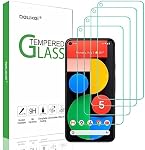 (4 Pack) Compatible for Google Pixel 5 5G / Google Pixel 5 Screen Protector Tempered Glass, Touch Sensitive,Case Friendly, 9H Hardness