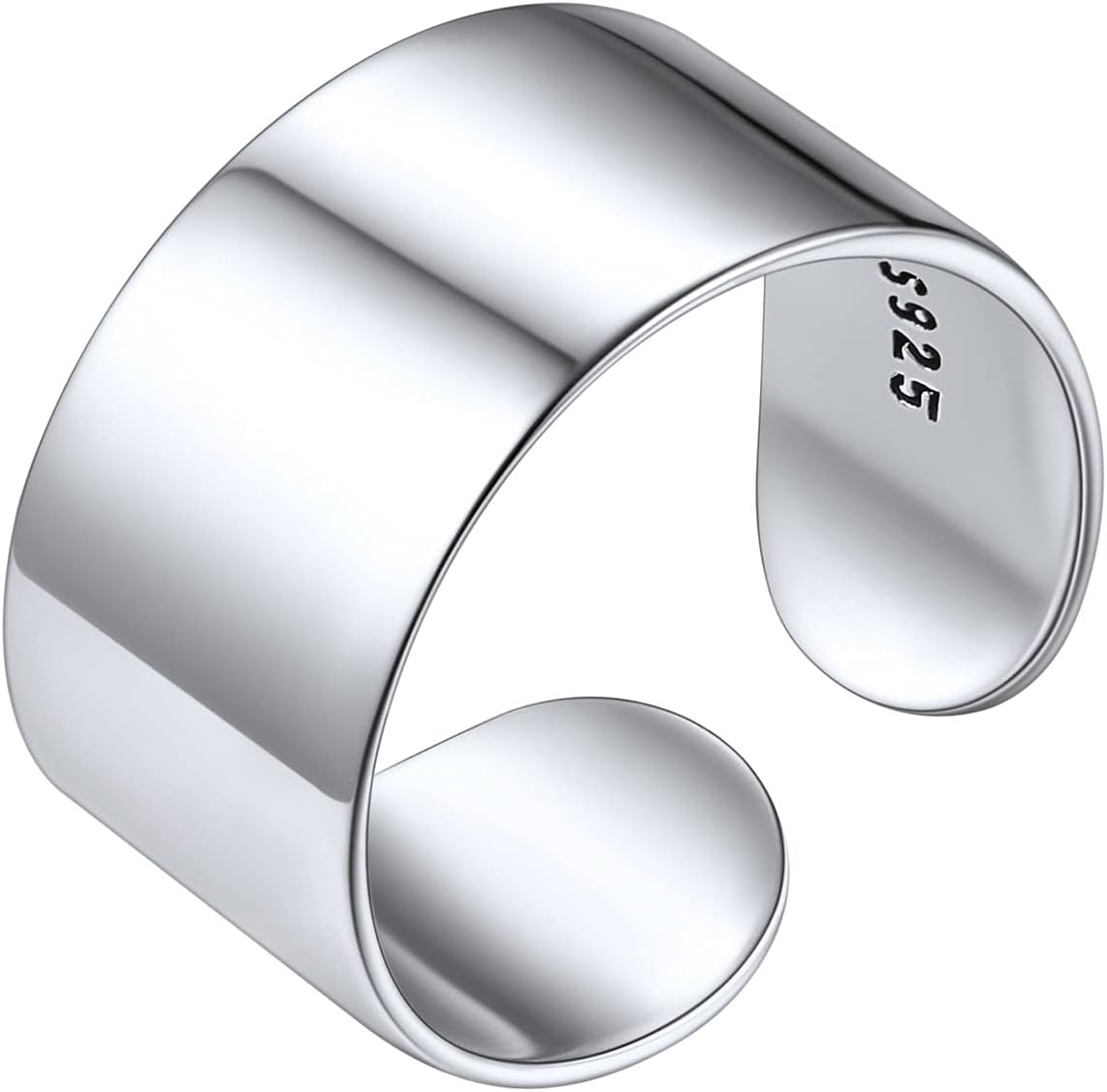 ChicSilverToe Rings for Women Sterling Silver Toe Ring Hypoallergenic Adjustable Open Rings for Women (With Gift Box), Sterling Silver, Platinum, Cubic Zirconia