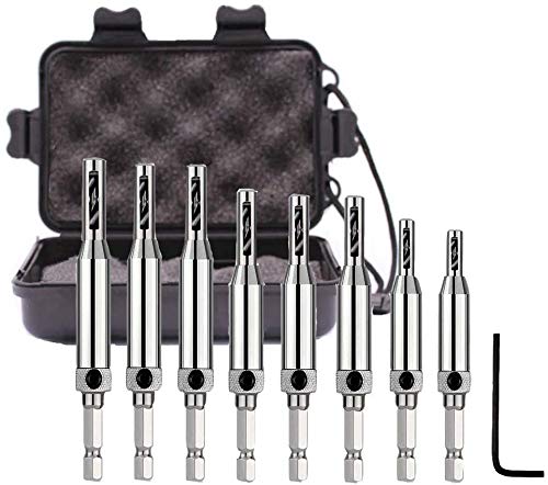 YAASO Scharnierbohrer Set Zentrierbohrer Selbstzentrierendes Scharnierbohrersatz Cover