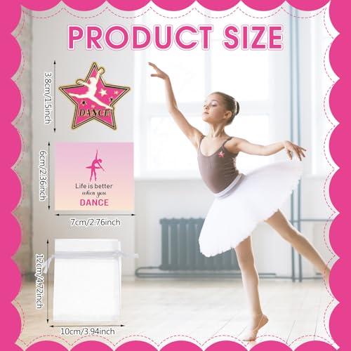 Misdary Dance Gifts Include Ballet Brooch Pins Cards Bags for Dance Party Favors Ballerina Dancer Teacher Team Christmas Gift2