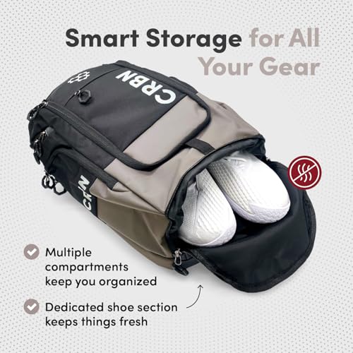 CRBN Pickleball - Backpack - Pro Team Pickleball Bag - Padded Compartment with Space for 3 Paddles, Shoes & More - Thumbnail 3