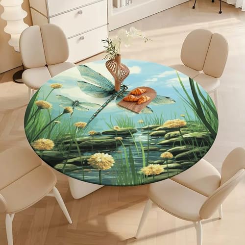 Nappe ronde libellules 100cm table à manger et essentiels fête - 5