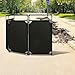 4 Panels Safety Barricade, 7.8FT Removable Foldable Security Gates Barrier with Heavy Duty PVC Frame, Black Color Easier to Identify, Barricade for Indoor and Outdoor Use(Black)