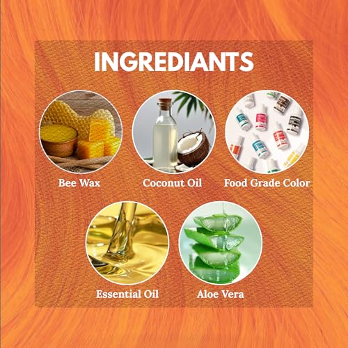 Image of Temporay Hair Color Wax | Metallic Shine | For Men & Women | DIY Instant Hair Color | Temporay Color 1 Day 1 Wash | No Ammonia, Bleach & Damage | Neon Orange - 100 gram