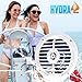 Pyle 5.25 Inch Dual Marine Speakers - 2 Way Waterproof and Weather Resistant Outdoor Audio Stereo Sound System with 100 Watt Power, Polypropylene Cone and Cloth Surround - 1 Pair - PLMR57W (White)