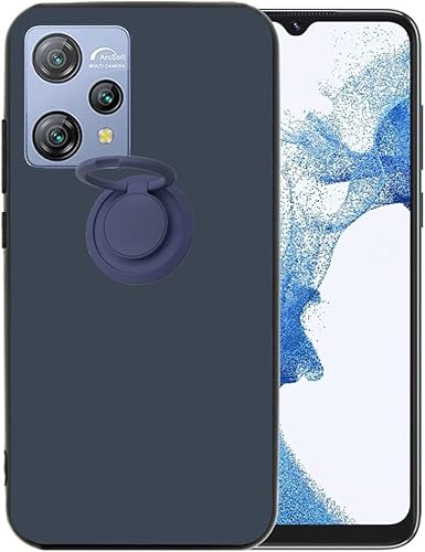 Miniatura 8 de Ranyi Funda para Blackview A53, Blackview A53 Pro, funda delgada y flexible de TPU sólido con soporte de anillo giratorio de 360 grados, funda de