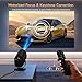 Mini Beamer 4k Heimkino, tragbarer Projektor Native 1080P Unterstützung 4K mit um 180° verstellbarem Ständer, max 180 Zoll Display, integrierte Lautsprecher, WLAN und Bluetooth