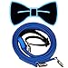 VAIPI Light Up Suspenders and Bow Tie for Men LED Novelty Neon Bowtie Rave Party Outfit Glow Suspenders Party Clothes Accessories Wearable Festival LED Clothing for Mens Suspenders Overalls (Blue)…