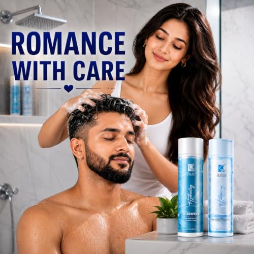 Image of Deep Cleansing & Hydrating Conditioner AND Shampoo For Softening, strengthening & moisturising Hair, Natural | Paraben-free| Silicone-free (COMBO, 600ml) (COMBO)