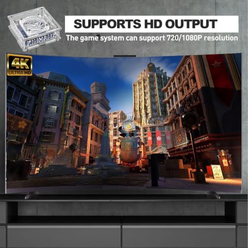 Consola De Juegos Retro Con 256 Gb De Almacenamiento, Más De 50 000 Juegos Integrados Y 2 Mandos Inalámbricos Compatibles Con Ps1, Psp, Mame Y Salida Av 4k Hd.