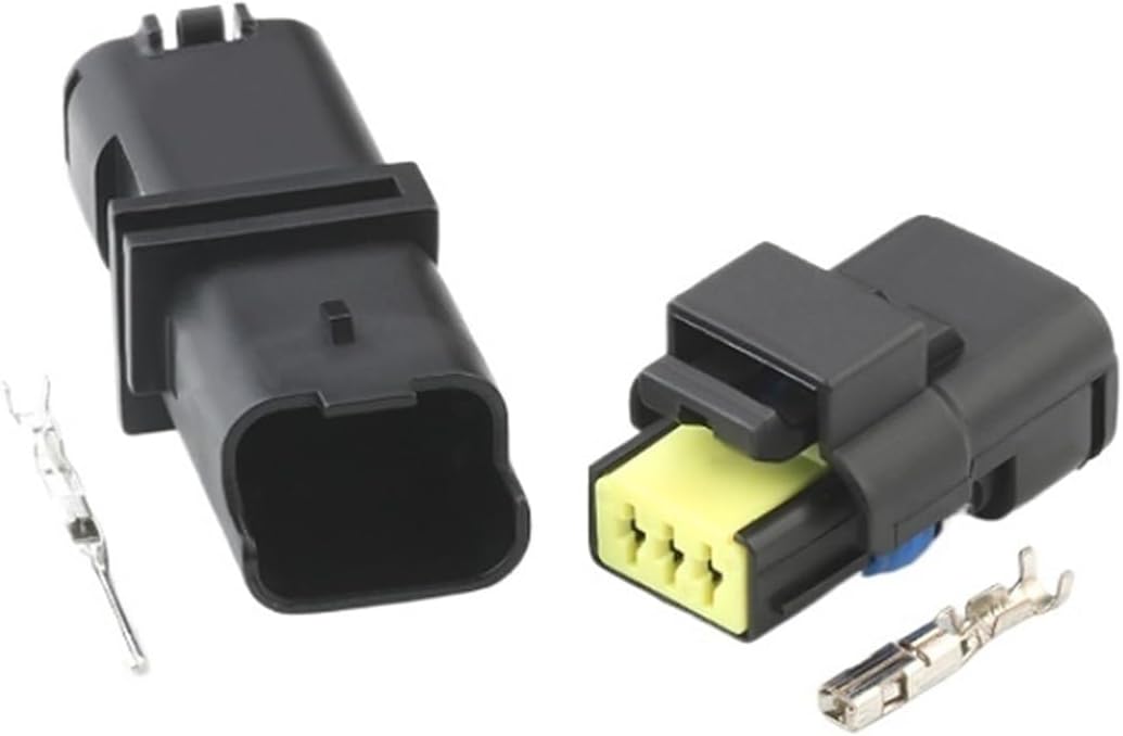 2Set Automotive Connector DJ7037A-1.5-11/21 211PC032S0049 Male Or Female 211PL032S0049 Compatible With Car Harness Connectors 3Pin(Dark Grey-2Sets)
