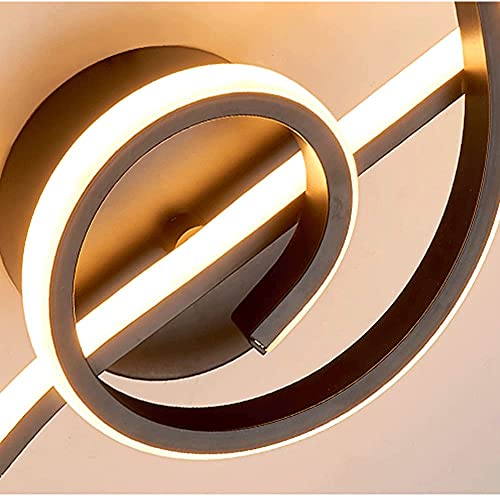 Lámpara de pared musical LED negra moderna para dormitorio 6