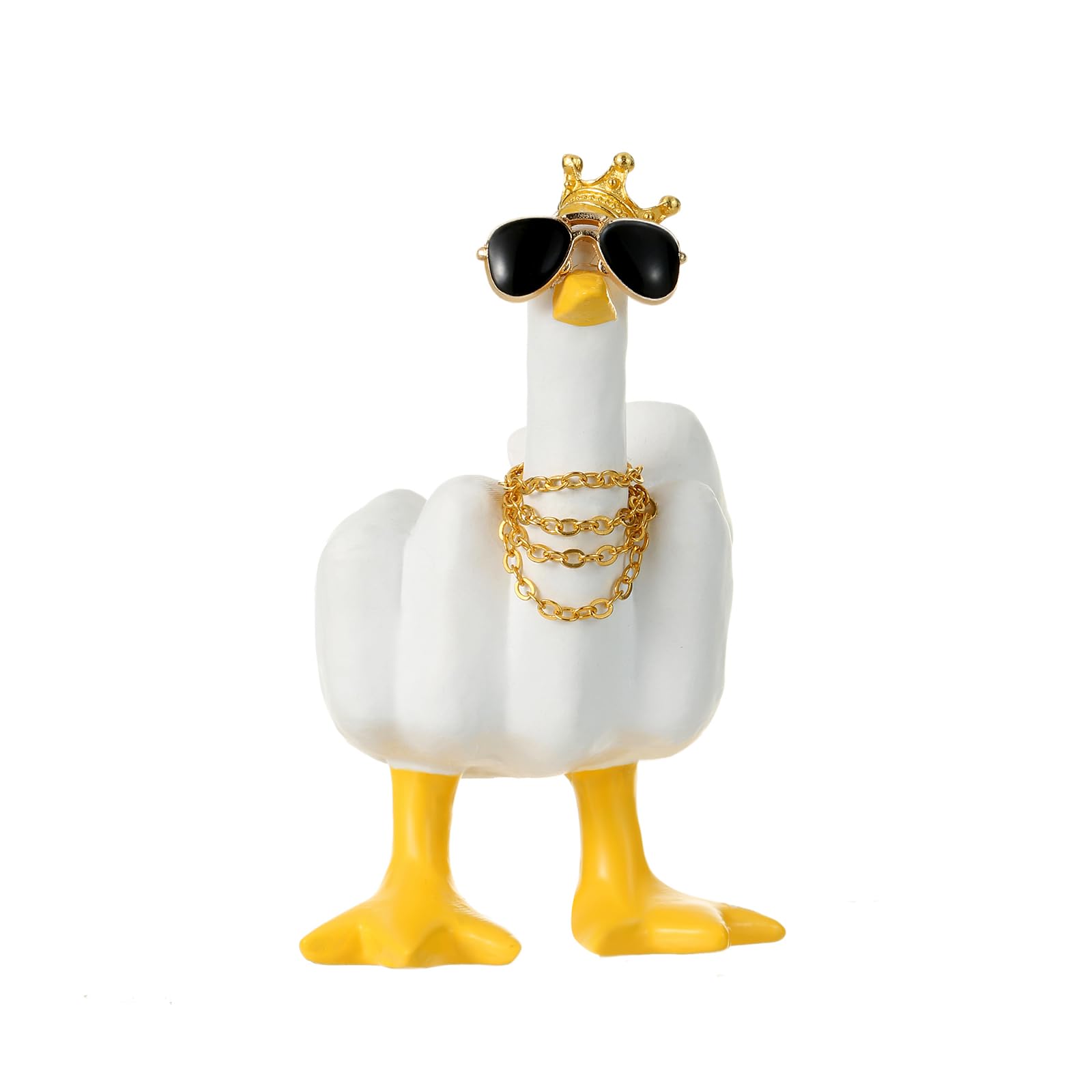 KIAYOO Middle Finger Duck Mini Size,Funny Gifts Car Ornament Home Office Deco...