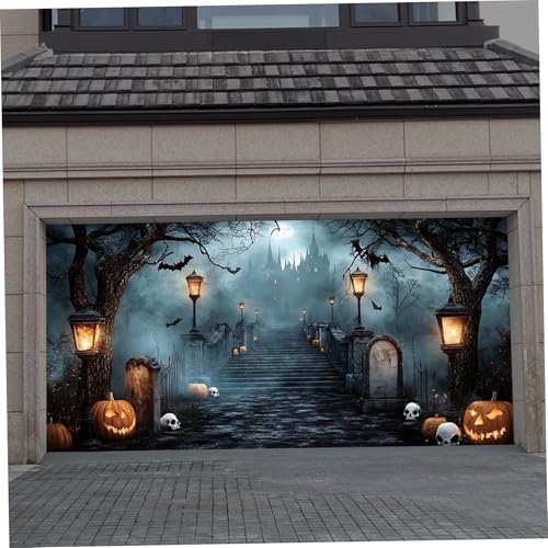Bannière de porte de garage d'Halloween avec œillets solides - 6