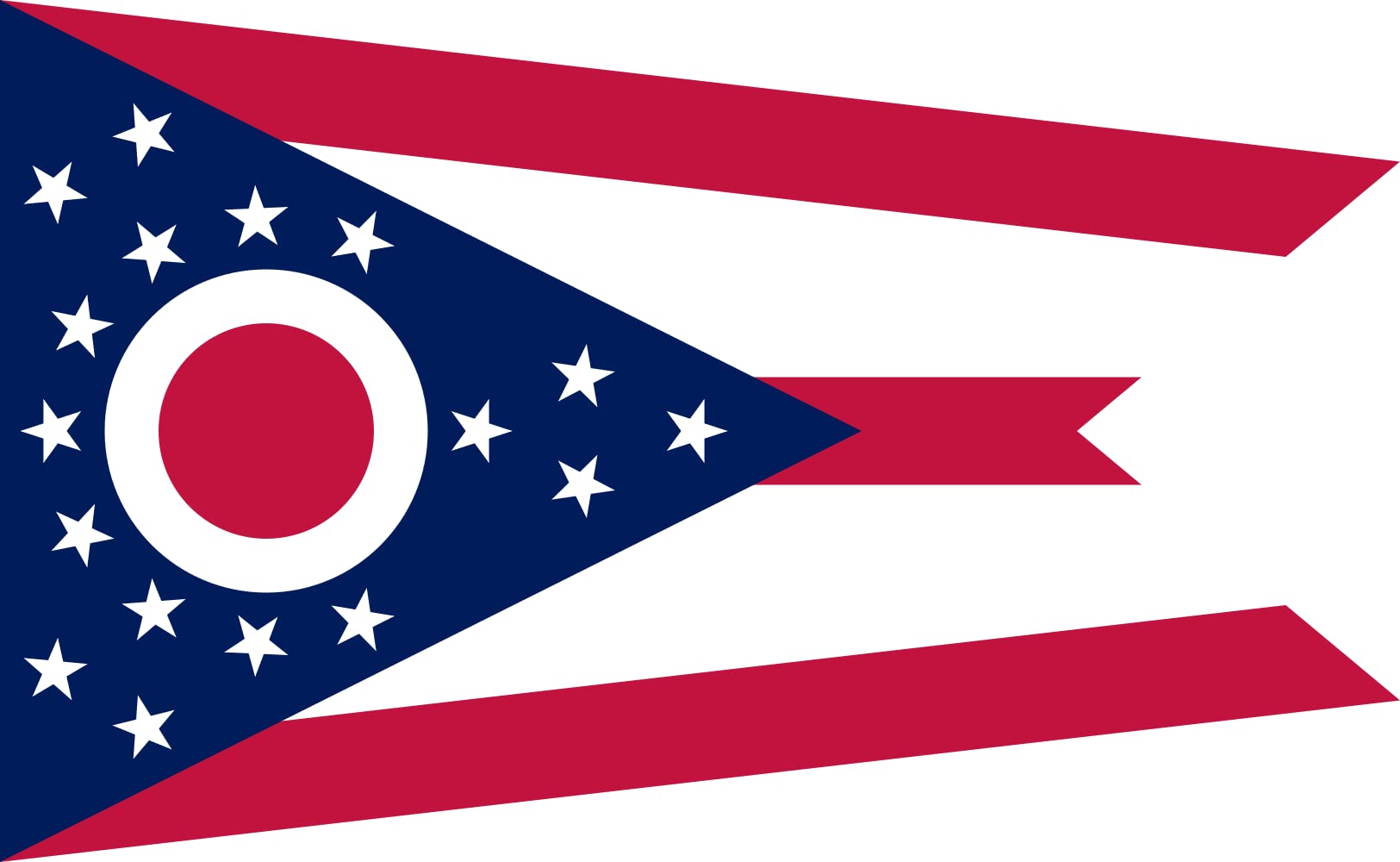 Drapeau Ohio 100x150cm grand format horizontal de 1.5m² pour mât