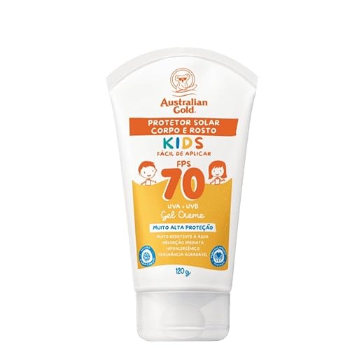 AUSTRALIAN GOLD PROTETOR CORPORAL GEL CREME KIDS FPS 70 120g