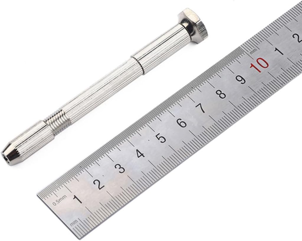 10 Pieces Precision Pin Vise Hand Drill with 20 Bits