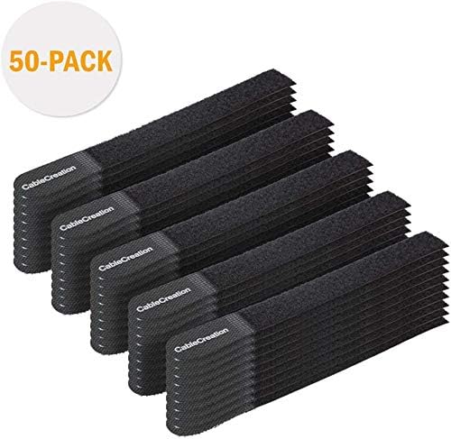 Miniatura 8 de CableCreation Sujetacables de sujeción reutilizables, bridas ajustables de 6 pulgadas de alta calidad, correas de organización de cables de nailon,