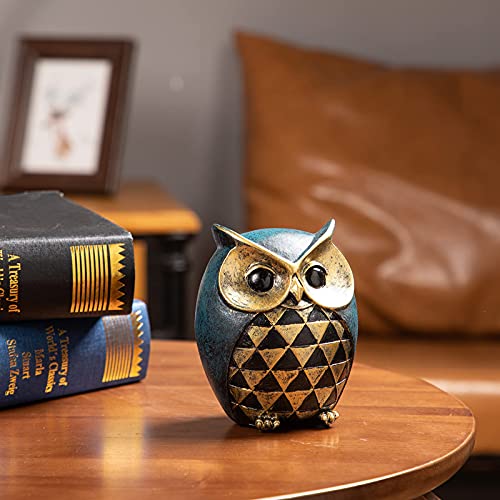 Leekung Owl Statue Home Decor,Owl Figurines For Bookshelf Bedroom Living Room Office Tv Stand Decorations,Owl Décor Animal Sculptures Gift For Birds Lovers #TOP2