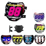 Kalair GFX Custom ODI DH Electric Bike Number Plate Decal PETRIOTIC Design- Personalized Racing Graphics with Your Name & Number, Surron Multicolored Eye-catching Plate Design Decals.
