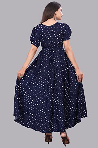 Image of FLARED ALINE MAXI DRESS WITH FLORAL PRINT FOR WOMEN