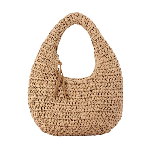 Straw Handbags Purse for Women 2025 Woven Beach Vacation Straw Bag Handmade Summer Boho Small Raffia Clutch Bags