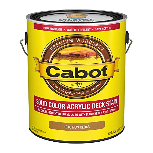 CABOT Samuel 1816-07 Cedar Solid Color Acrylic Deck Stain