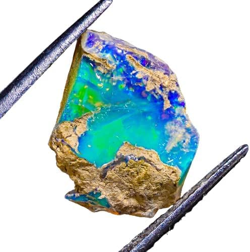 Dazzlegems Ultra Fire Opal Rough Gemstone, Raw Crystals Gemstone, Ethiopian Opal Rock, Jewelry Making Supplies, Chakra Healing, Energy Stone, Reiki, Meditation, Art-Crafts-Diy Stone,04.30Cts, by Generic - Image 2